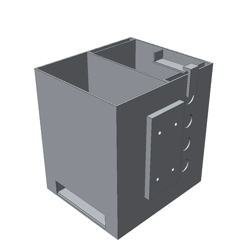 CAD render of the generated Humanoid torso battery and compute bay